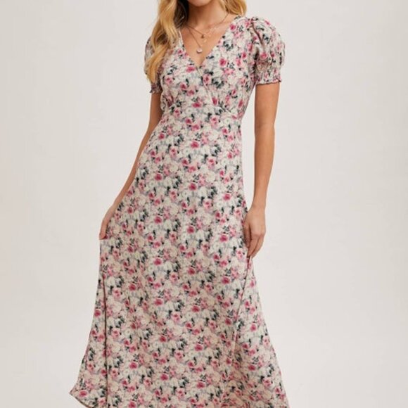 Floral Print Maxi Dress - Picture 1 of 4